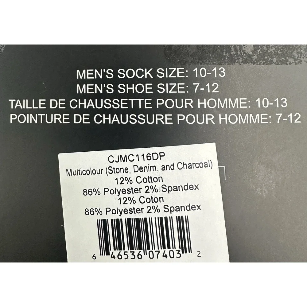 Clarks Men's Half Cushion Air‎ Channel Arch Support Socks 3 Pack, Crew Size L